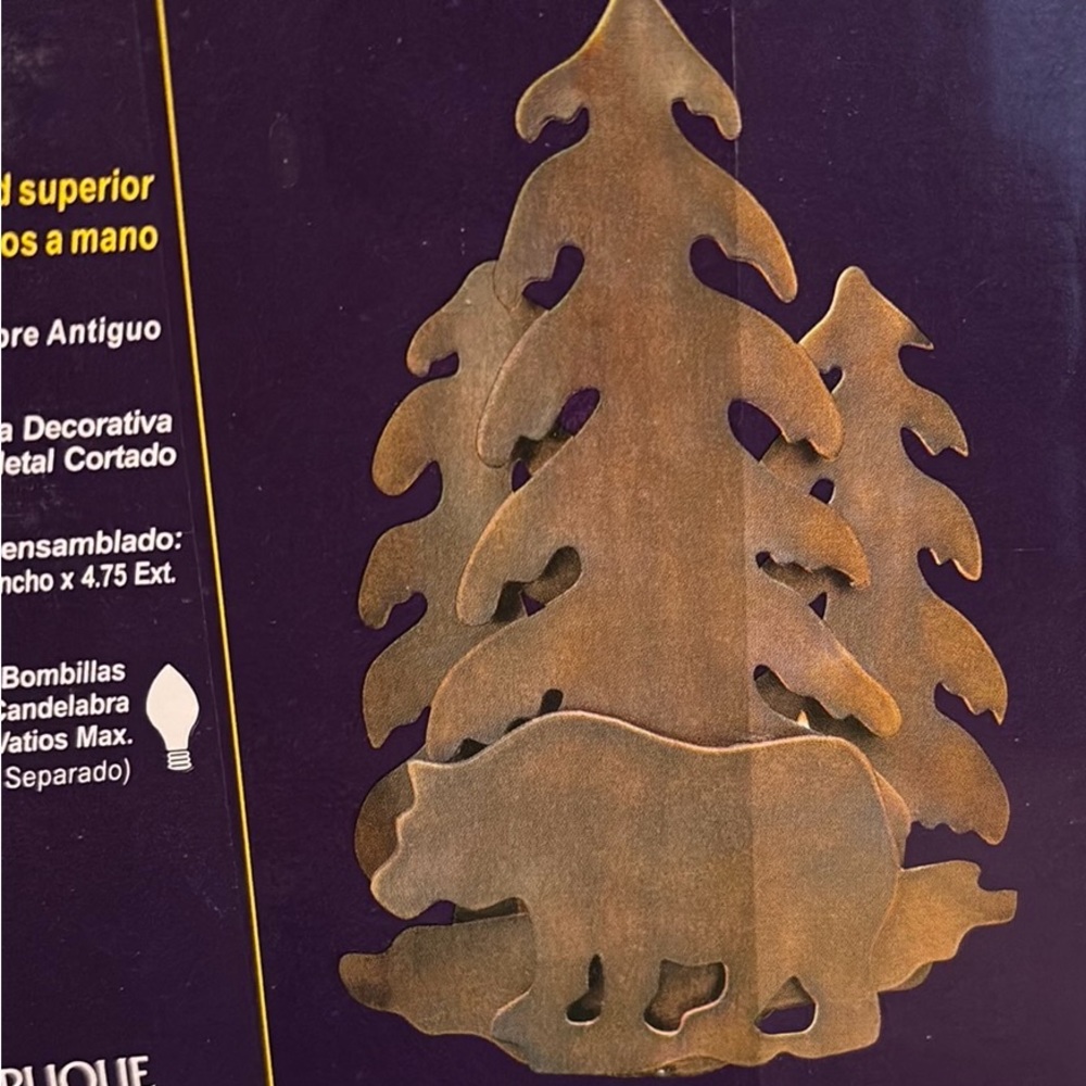 Bear wall-sconce still in box, never opened.